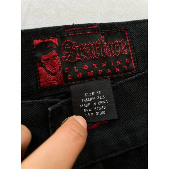 Scarface black denim pants tony montana - Picture 5 of 8